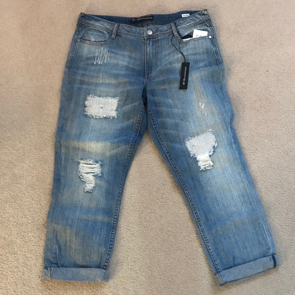 NWT W118 Walter Baker distressed denim jeans